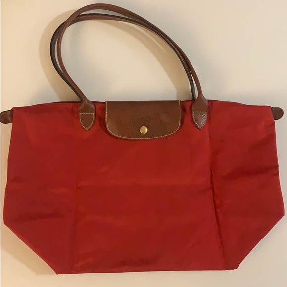 Longchamp Handbags - Authentic Longchamp Le Pliage red tote